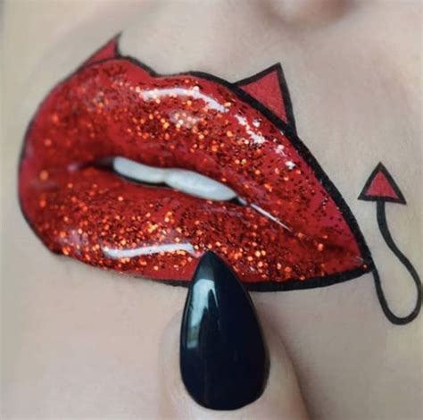 21 Insanely Intricate Lip Art Looks for Halloween Beauty - Brit + Co