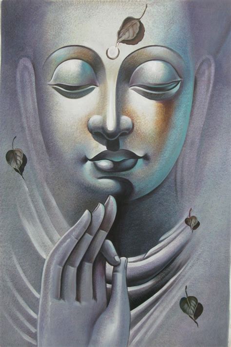 Mahanirvana 03 - 24in X 36in,RAJVEN06_2436,Acrylic Colors,Peace,Buddha ...