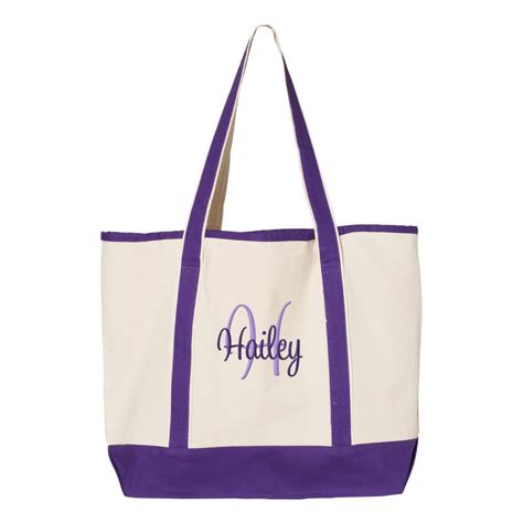 Personalized Tote Bag with Name & Initial - Personalized Brides