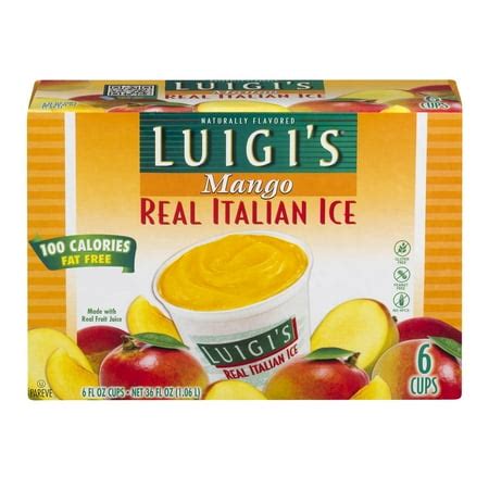 Luigi's Mango 6 Oz Real Italian Ice 6 Ct Box - Walmart.com