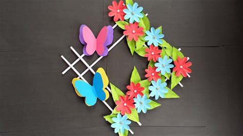 DIY: How to Make Beautiful Wall Hanging With Colour Paper!!! | Diy wall ...