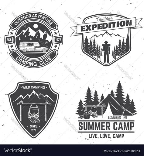 Summer camp concept Royalty Free Vector Image - VectorStock