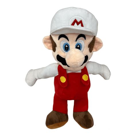 Super Mario Bros Fire Mario 12 inch Stuffed Plush Toy - Walmart.com