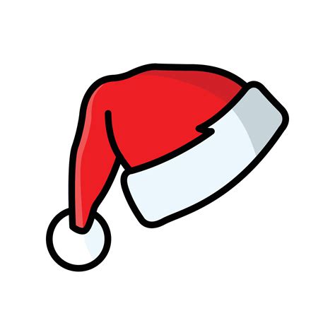 christmas hat - santa hat icon vector design template in white ...