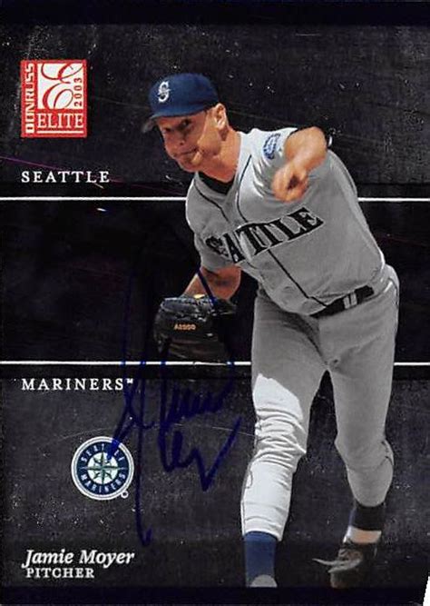 Jamie Moyer autographed Baseball Card (Seattle Mariners) 2003 Donruss ...