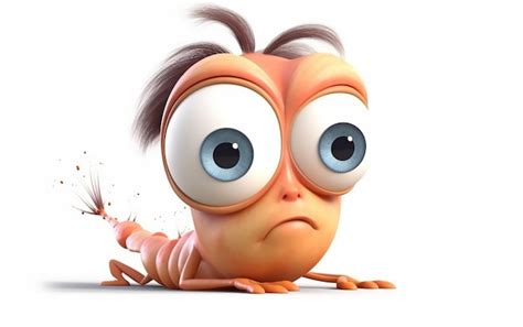 Premium AI Image | A cartoon character with big eyes and a sad face.