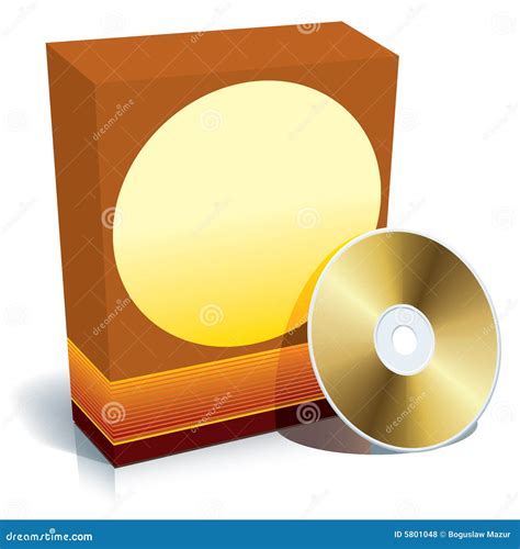 Box and CD vector stock vector. Illustration of compact - 5801048