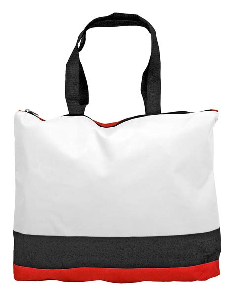 Zippered Grocery Shopping Tote Bag - Assorted Colors