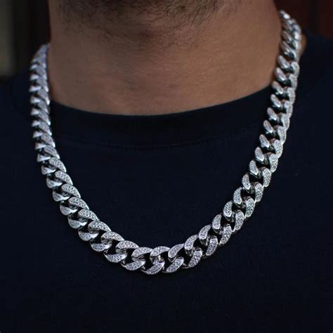 Diamond Cuban Link Chain - 14k White Gold - The Jewelry Plug