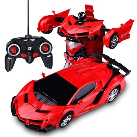 Remote Control Toy Car Transform Car Robot Remote Control Vehicle Red ...