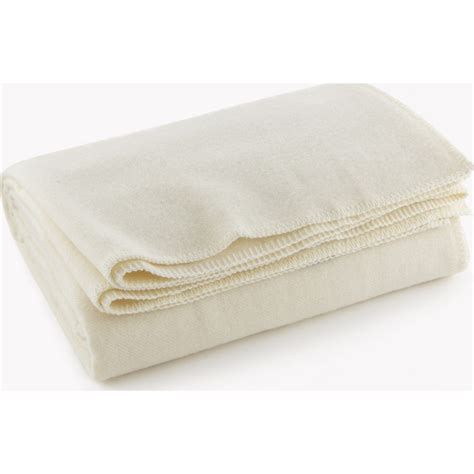 Faribault Pure & Simple Wool Blanket Bone White Twin/Queen/King - Sportique