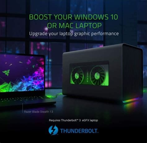 Razer Core X Chroma RGB eGPU Performance, Thunderbolt 3, PCIe 3.0 x16 ...