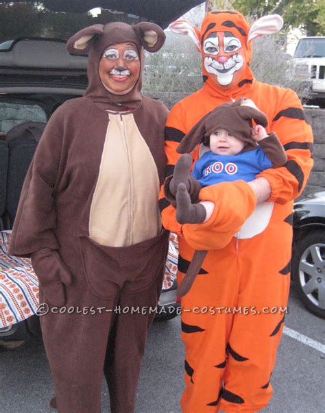 Tigger, Kanga and Roo Family Group Costume: An Epic Tail