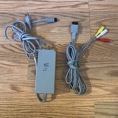 Nintendo Wii Genuine OEM Official AC Power Supply and AV Cable Cord | eBay