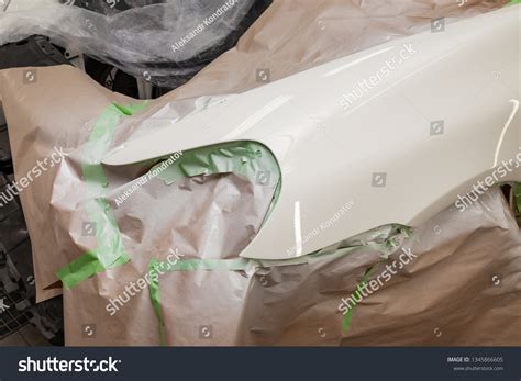 Painting Car Body Parts Drivers White Stock Photo 1345866605 | Shutterstock