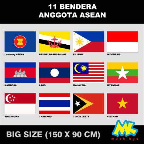 Jual Bendera Negara Asean Filipina Malaysia Singapura Thailand ...