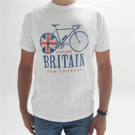 cycling britain bicycle graphic t shirt by bon courage ...