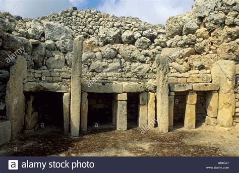 Megalithic temple of Ggantija, Gozo Island, Unesco world heritage site ...