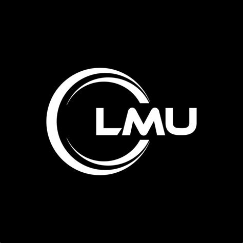 LMU letter logo design in illustration. Vector logo, calligraphy ...