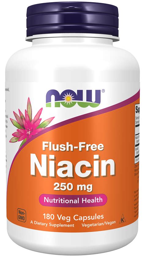 NOW Supplements, Niacin (Vitamin B-3) 250 mg, Flush-Free, Nutritional ...