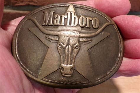 Vintage Brass Marlboro Belt buckle Western style belt buckle | Etsy ...