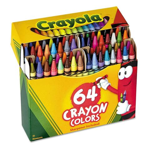 Crayola Classic Color Pack Crayons 64 Colors Box, Pack Of 2 - Walmart ...