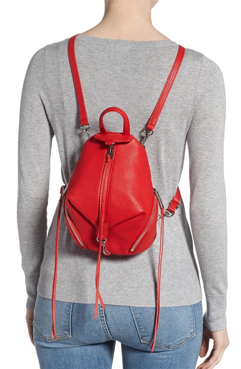 Lyst - Rebecca Minkoff Mini Julian Pebbled Leather Convertible Backpack ...