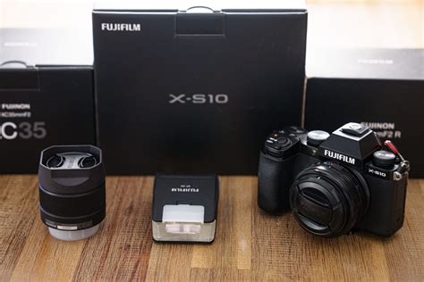 Fujifilm XS10 kit with lenses and external flash, Photography, Cameras ...