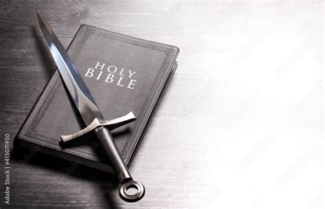 The Sword of the Spirit is the Word of God the Bible Stock Photo ...