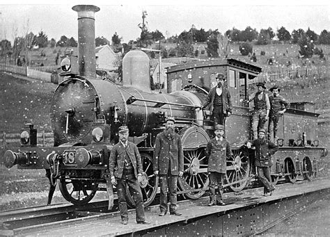 Negative - Victorian Railways F-class 2-4-0 Steam Locomotive & Crew on ...