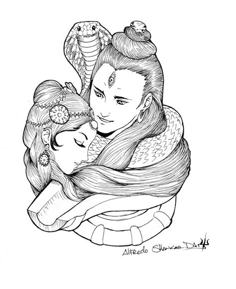 Shiva and Parvati | Shiva art, Lord shiva sketch, Lord shiva painting