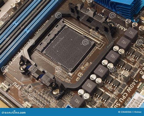 CPU Socket On Computer Motherboard Royalty Free Stock Image - Image ...