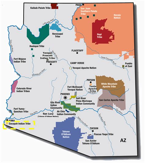 Map Of Arizona Indian Reservations | secretmuseum