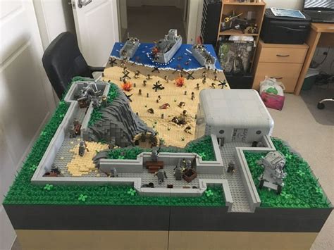 D-Day Omaha Beach, Normandy | Lego projects, Lego army, Lego design