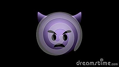 Sad Devil Emoji Animated Loops with Luma Matte Stock Footage - Video of ...