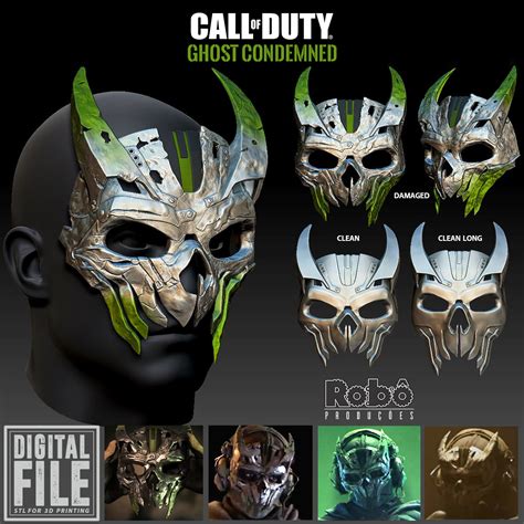 STL file Ghost Condemned Operator Simon Riley Mask - Call of Duty ...