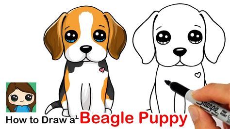 Cute Dog Drawing Easy Step By Step / How To Draw A Cartoon Dog Art ...