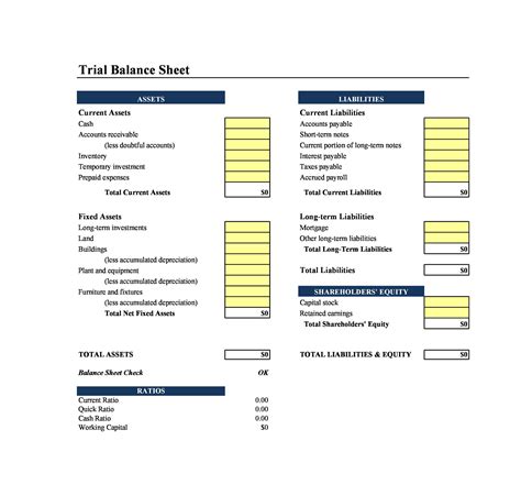 Balance Sheet Sample | Free Word Templates