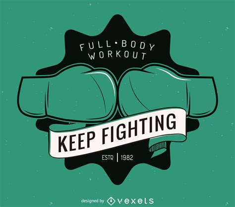 Kick-boxing Logo Label Template Vector Download