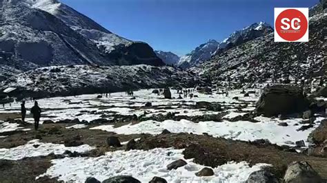 Glimpses of snowfall in North Sikkim - YouTube