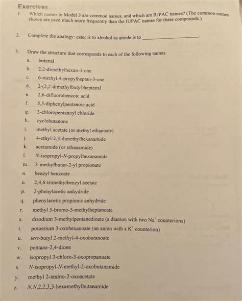 Solved Model 7: Acid Anhydride Nomenclature propionic | Chegg.com