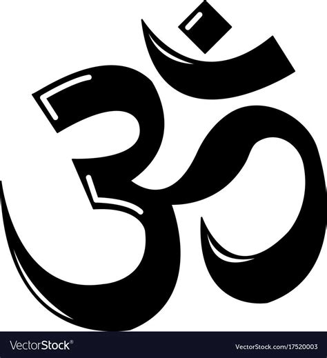 Om symbol hinduism icon . Simple illustration of om symbol hinduism ...