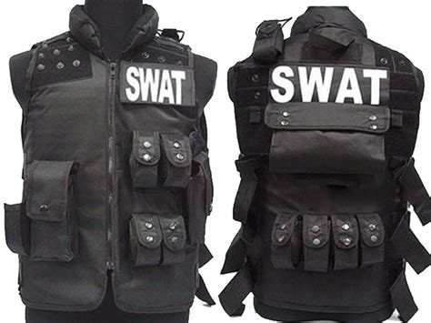 Tactical SWAT Police Combat Vest Molle Magazine Airsoft Paintball ...