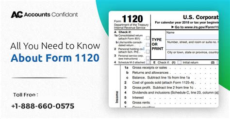 IRS Form 1120 (A Complete Guide) | Accounts Confidant