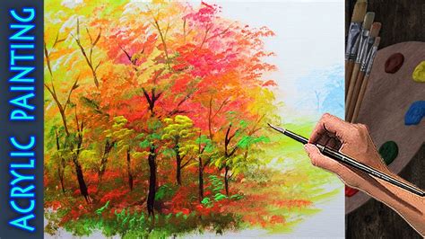 Youtube Acrylic Painting For Beginners Trees : In this step by step ...