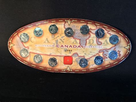 1999 CANADIAN MILLENNIUM ROYAL MINT 25 CENT COIN SET - Able Auctions