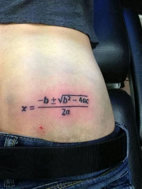 Math Formula Equation Tattoo On Lower Back #Tattoosonback | Tattoos ...