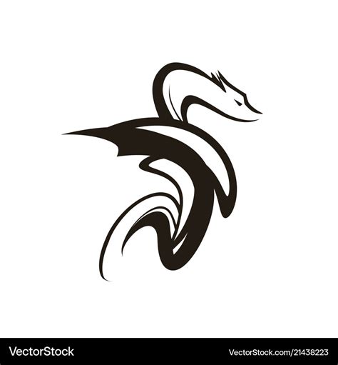 Dragon tattoo symbol Royalty Free Vector Image