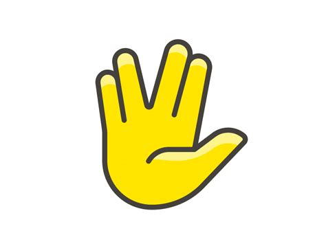 Vulcan Salute Hand Emoji Png Transparent Emoji Freepngdesign | The Best ...