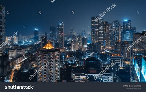 Mumbai Skyline Night Maharashtra India Stock Photo 2272206661 ...